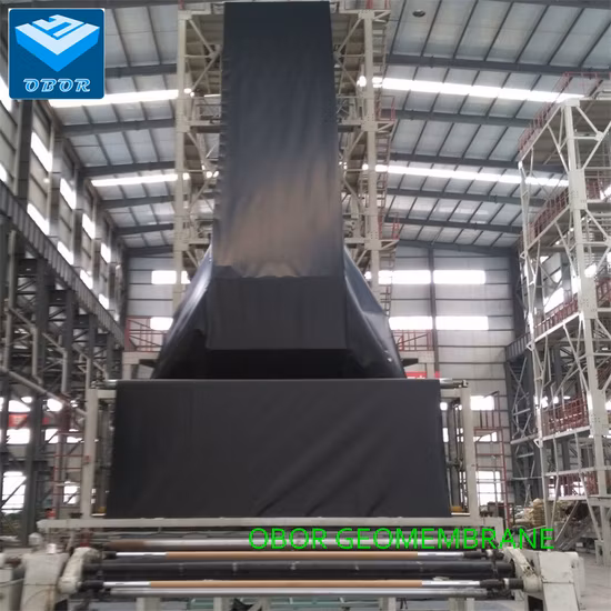 남아프리카 건축용 2m 폭 HDPE 지오멤브레인 블랙 폴리에틸렌 필름